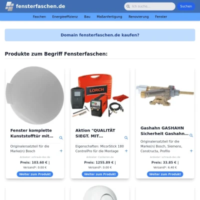 Screenshot fensterfaschen.de