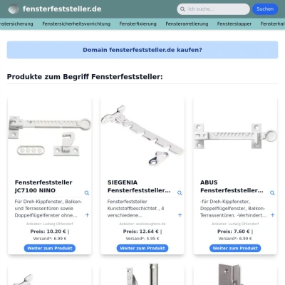 Screenshot fensterfeststeller.de