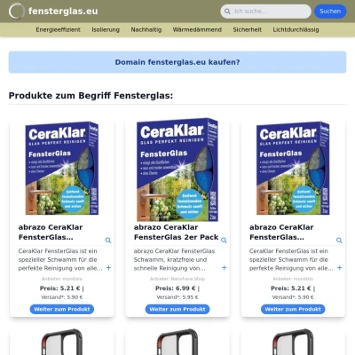 Screenshot fensterglas.eu