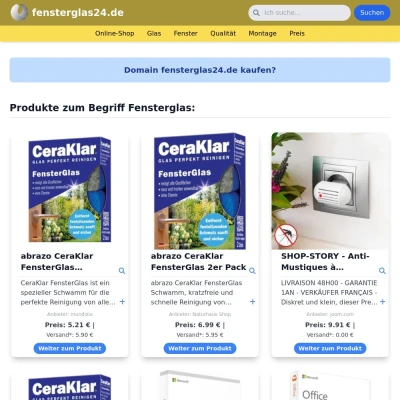 Screenshot fensterglas24.de