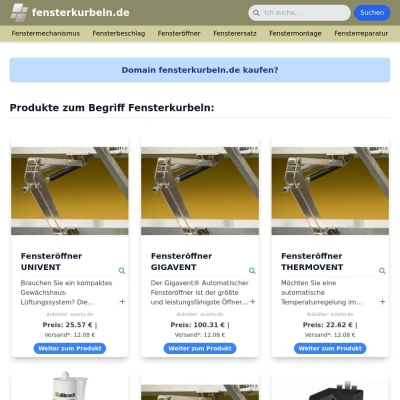 Screenshot fensterkurbeln.de