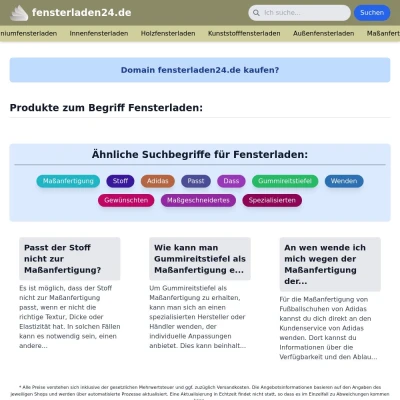 Screenshot fensterladen24.de