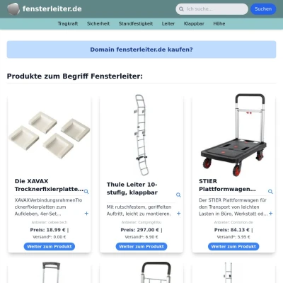 Screenshot fensterleiter.de