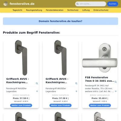 Screenshot fensterolive.de