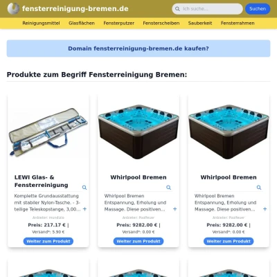 Screenshot fensterreinigung-bremen.de