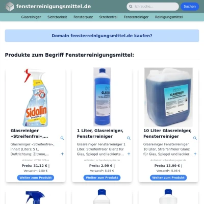 Screenshot fensterreinigungsmittel.de