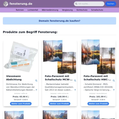 Screenshot fensterung.de