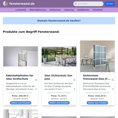 Screenshot fensterwand.de