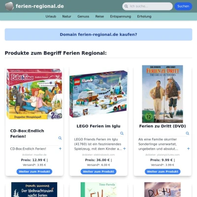 Screenshot ferien-regional.de