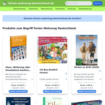 Screenshot ferien-wohnung-deutschland.de