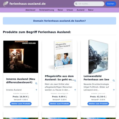 Screenshot ferienhaus-ausland.de