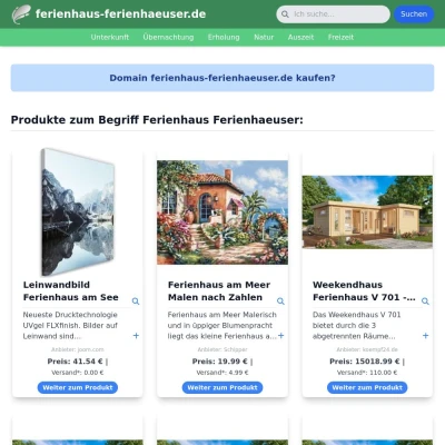 Screenshot ferienhaus-ferienhaeuser.de