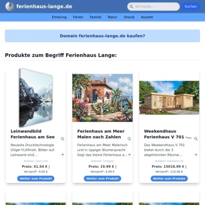 Screenshot ferienhaus-lange.de