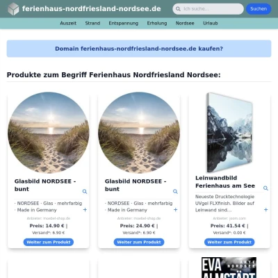 Screenshot ferienhaus-nordfriesland-nordsee.de
