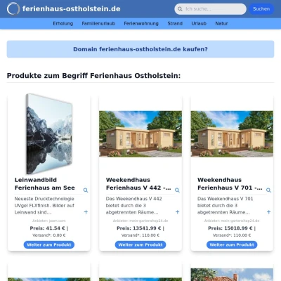 Screenshot ferienhaus-ostholstein.de