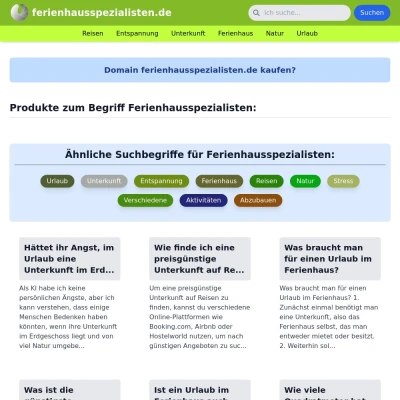 Screenshot ferienhausspezialisten.de