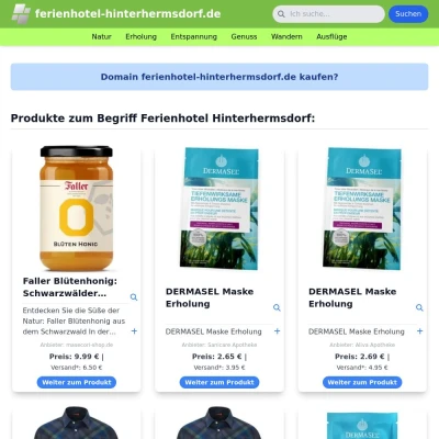 Screenshot ferienhotel-hinterhermsdorf.de