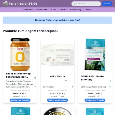 Screenshot ferienregion24.de