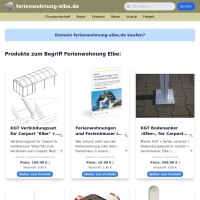 Screenshot ferienwohnung-elbe.de