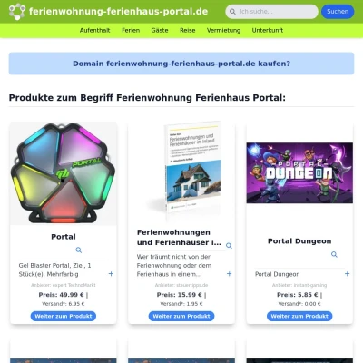 Screenshot ferienwohnung-ferienhaus-portal.de