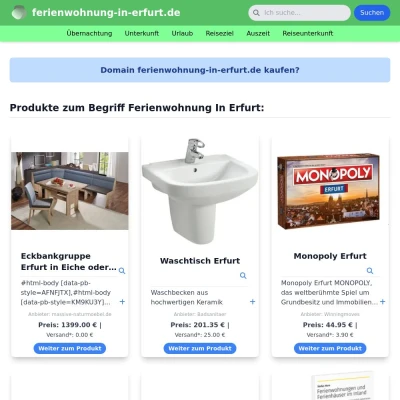 Screenshot ferienwohnung-in-erfurt.de