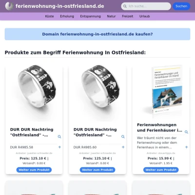 Screenshot ferienwohnung-in-ostfriesland.de