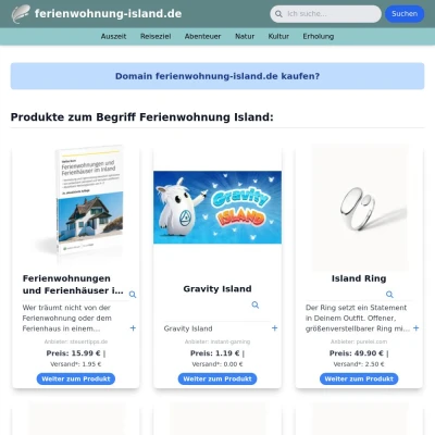 Screenshot ferienwohnung-island.de