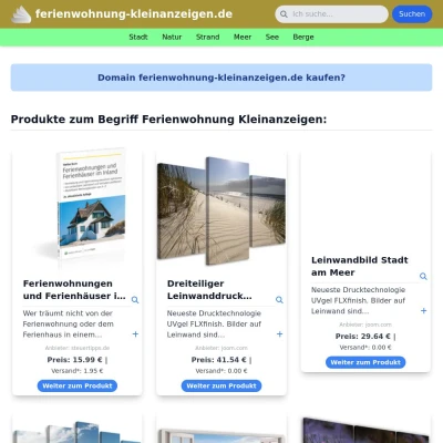 Screenshot ferienwohnung-kleinanzeigen.de