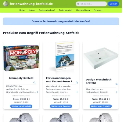 Screenshot ferienwohnung-krefeld.de