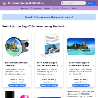 Screenshot ferienwohnung-thailand.de