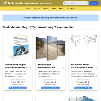 Screenshot ferienwohnung-travemuende.eu