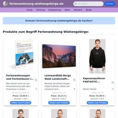 Screenshot ferienwohnung-wiehengebirge.de