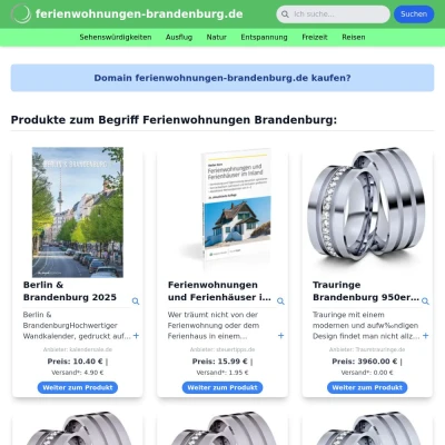 Screenshot ferienwohnungen-brandenburg.de