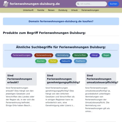 Screenshot ferienwohnungen-duisburg.de