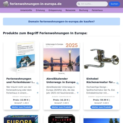 Screenshot ferienwohnungen-in-europa.de