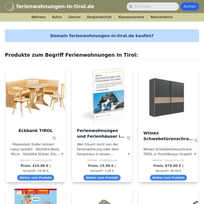 Screenshot ferienwohnungen-in-tirol.de