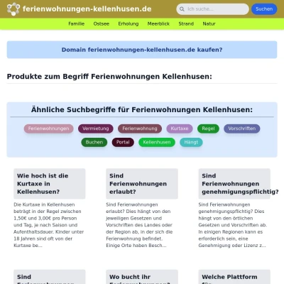 Screenshot ferienwohnungen-kellenhusen.de