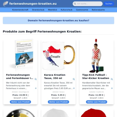 Screenshot ferienwohnungen-kroatien.eu