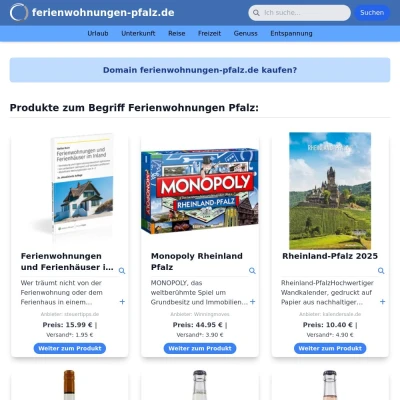 Screenshot ferienwohnungen-pfalz.de