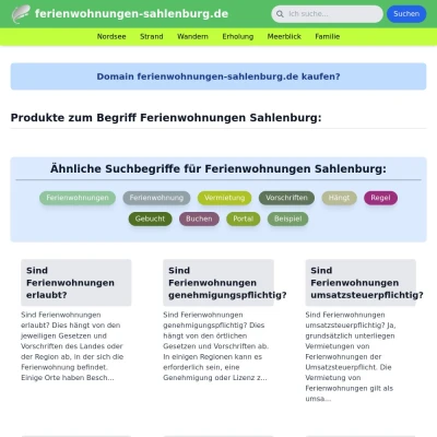 Screenshot ferienwohnungen-sahlenburg.de