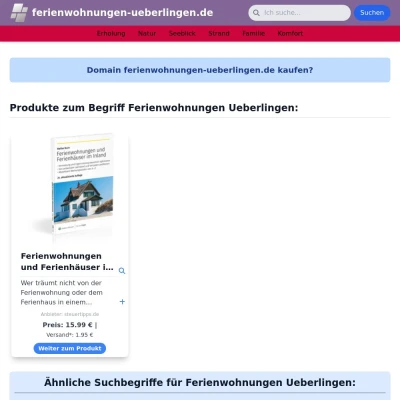 Screenshot ferienwohnungen-ueberlingen.de