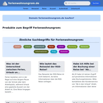 Screenshot ferienwohnungrom.de