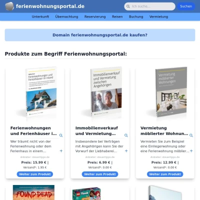 Screenshot ferienwohnungsportal.de