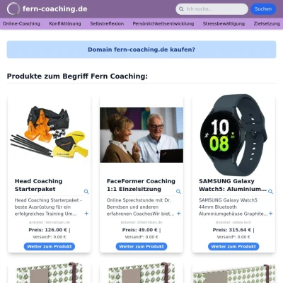 Screenshot fern-coaching.de