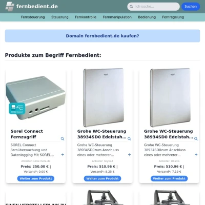 Screenshot fernbedient.de