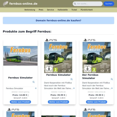 Screenshot fernbus-online.de