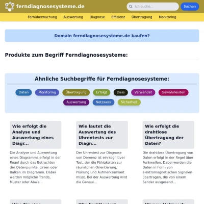 Screenshot ferndiagnosesysteme.de