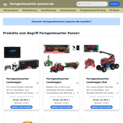 Screenshot ferngesteuerter-panzer.de