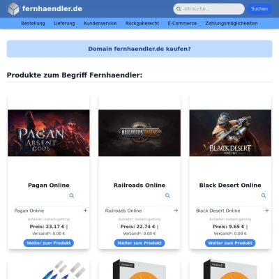 Screenshot fernhaendler.de