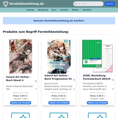 Screenshot fernleihbestellung.de